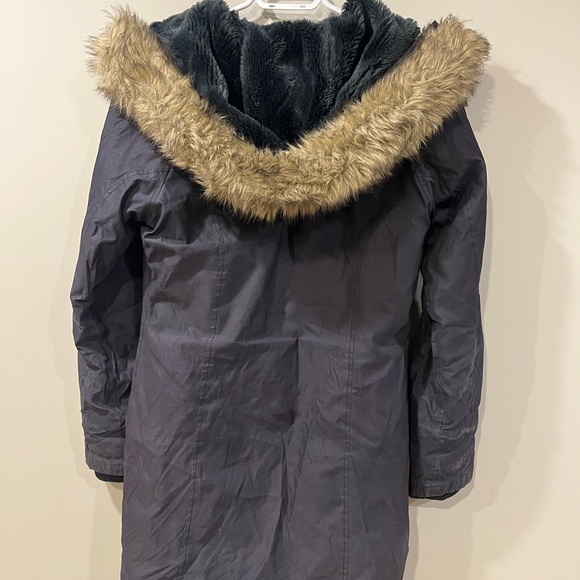 Blue Charcoal Hooded TNA Winter Jacket - Picture 4 of 5